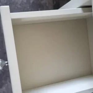 White bedside table with drawer - Image 5