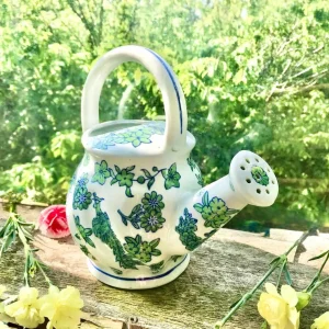 Vintage ceramic watering can with Chinese dragon - Image 4