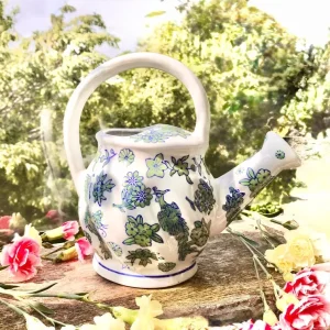 Vintage ceramic watering can with Chinese dragon