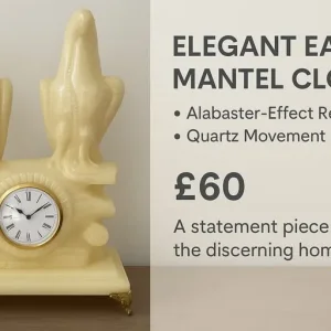 Wildlife Eagle Mantel Clock – Quartz Movement - Image 2