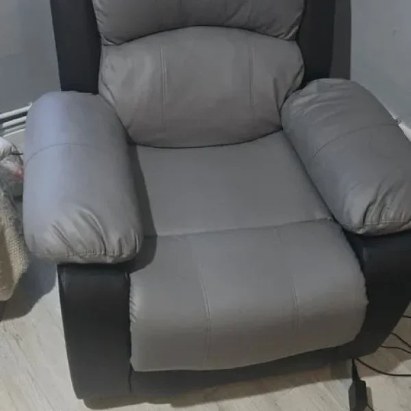 Faux leather recliner