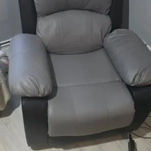 Faux leather recliner