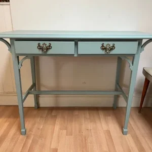 Vintage Edwardian Mahogany Console Table – Farrow & Ball Estate Eggshell Painted - Image 2