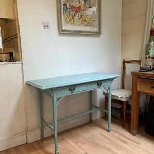 Vintage Edwardian Mahogany Console Table – Farrow & Ball Estate Eggshell Painted - Image 3