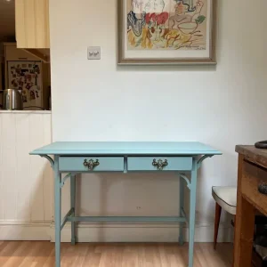Vintage Edwardian Mahogany Console Table – Farrow & Ball Estate Eggshell Painted - Image 8