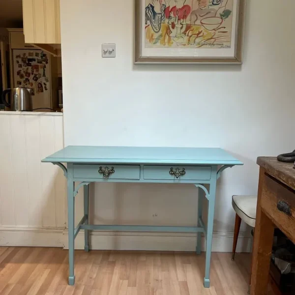 Vintage Edwardian Mahogany Console Table – Farrow & Ball Estate Eggshell Painted