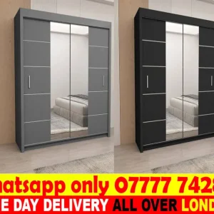 Bedroom mirror with matte finish and full-sized frame
