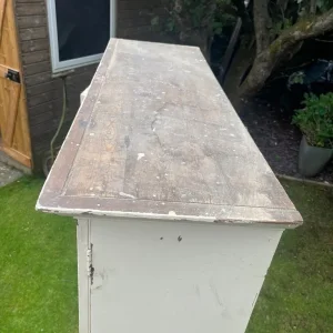 Antique vintage pitch pine school cupboard - Image 3