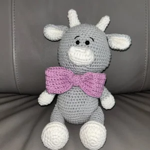 Handmade crocheted cow or ox