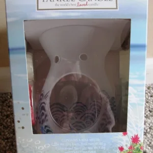 Yankee Candle Limited Edition glass wave melt warmer with 4 melts