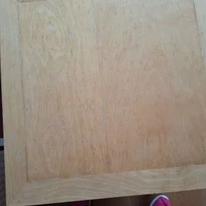 2 x custom made solid wood tables – 50cm square, 60cm tall - Image 3