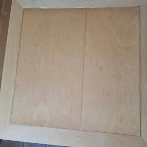 2 x custom made solid wood tables – 50cm square, 60cm tall - Image 6