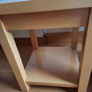 2 x custom made solid wood tables – 50cm square, 60cm tall - Image 8