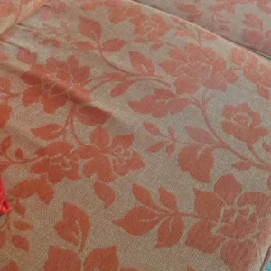 Red Floral 3-Seater Sofa – Fresh, Bright, and Ready to Use - Image 3