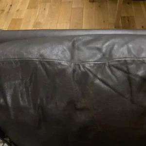 Brown leather 3 seater sofa - Image 3