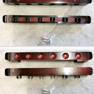 Wood Snooker Pool Rod Hanging Cue Stand 6 Slot