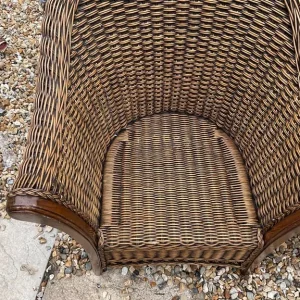 Pair vintage wicker chairs - Image 3