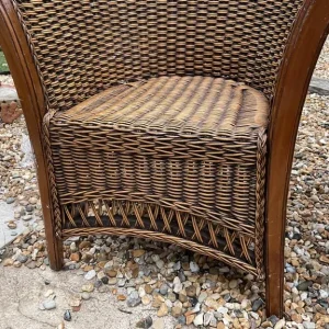 Pair vintage wicker chairs - Image 5