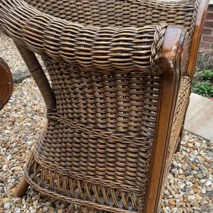 Pair vintage wicker chairs - Image 6