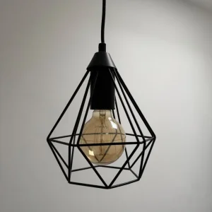 Stylish Black Metal Light Fitting - Image 2