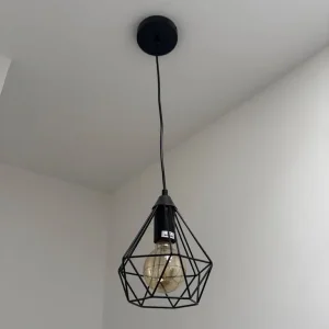 Stylish Black Metal Light Fitting - Image 3