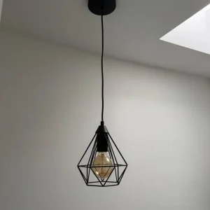Stylish Black Metal Light Fitting