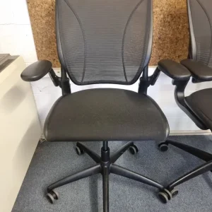 Black Humanscale Diffrient World Mesh Back Ergonomic Office Swivel Desk Chairs 10 Available - Image 2