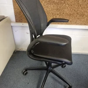 Black Humanscale Diffrient World Mesh Back Ergonomic Office Swivel Desk Chairs 10 Available - Image 5