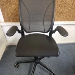 Black Humanscale Diffrient World Mesh Back Ergonomic Office Swivel Desk Chairs 10 Available - Image 6