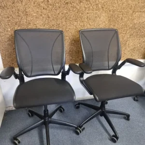 Black Humanscale Diffrient World Mesh Back Ergonomic Office Swivel Desk Chairs 10 Available