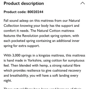 John Lewis Natural Collection Cotton 3000 Mattress - Double - Image 4