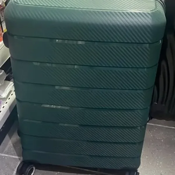 Big green suitcase