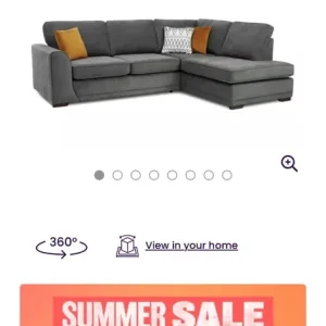 Grey Corner Sofa - DFS Orka - Image 5
