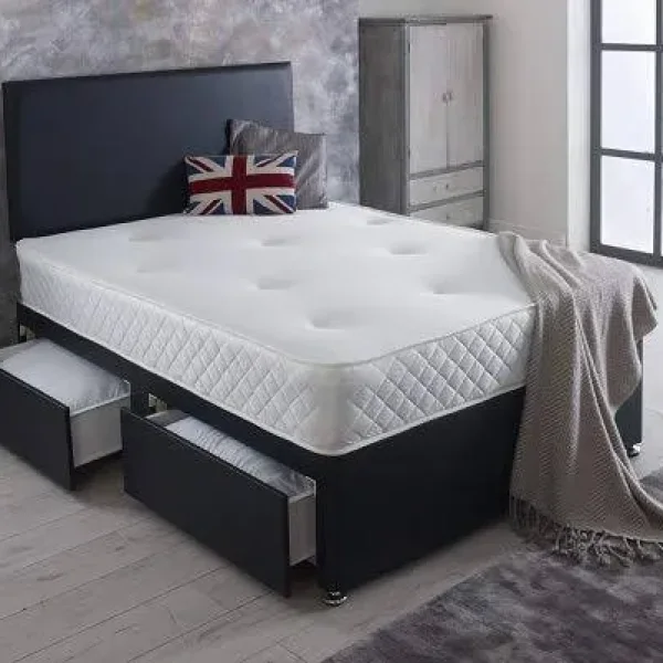 💥LEATHER BLACK💥BEDS WITH MATTRESS IN CASH ON DELIVERY