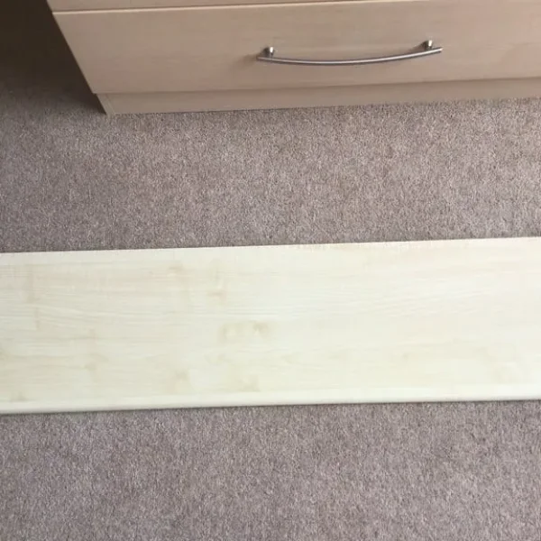 Cream floating shelf with fixings