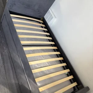 3ft Single fabric bed frame with trundle - Image 2