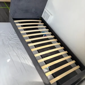 3ft Single fabric bed frame with trundle - Image 3