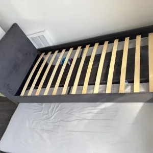 3ft Single fabric bed frame with trundle - Image 4