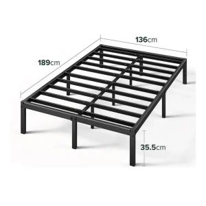 Double mattress + black metal frame - Image 6