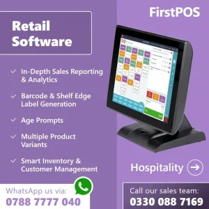 17 Inch Touchscreen EPOS POS Cash Register Till System for Retail, Hospitality, Takeaway and Salon - Image 4