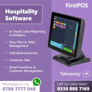17 Inch Touchscreen EPOS POS Cash Register Till System for Retail, Hospitality, Takeaway and Salon - Image 5