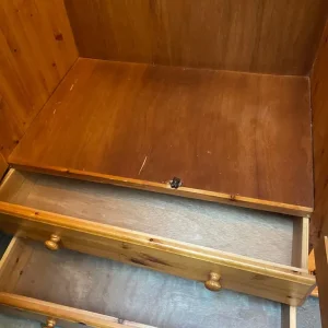 3 Door Pine Wardrobe with 2 Drawers - Image 3