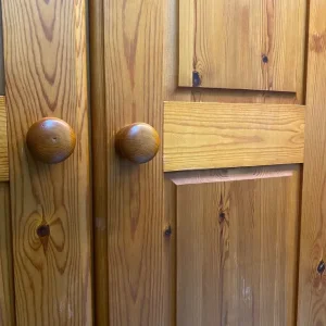 3 Door Pine Wardrobe with 2 Drawers - Image 5