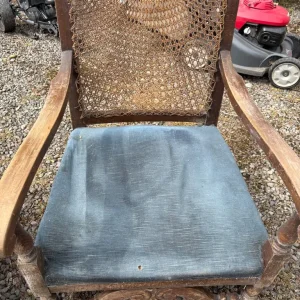 Antique French Berger 2-seater sofa with 2 chairs - Image 5