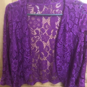 purple shrug bolero size 14