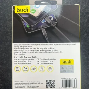 Budi 6-in-1 Multi Charging Cable – Universal & Fast Charging Solution - Image 2