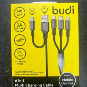 Budi 6-in-1 Multi Charging Cable – Universal & Fast Charging Solution