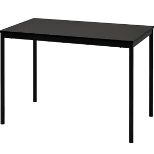 Black Dining Table/Desk 110cm - Image 2