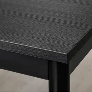 Black Dining Table/Desk 110cm - Image 3