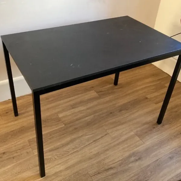 Black Dining Table/Desk 110cm